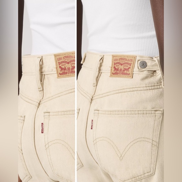 Levi's Women's High-Rise Cinch Waist Barrel Jeans in Light Beige 31x31 BNWT - Picture 3 of 16